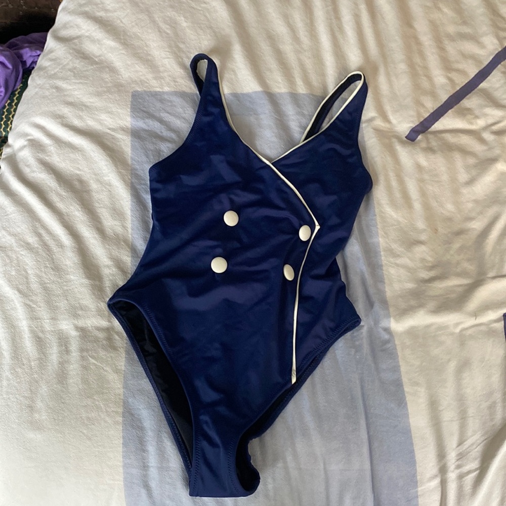 Solid & striped nautical one piece